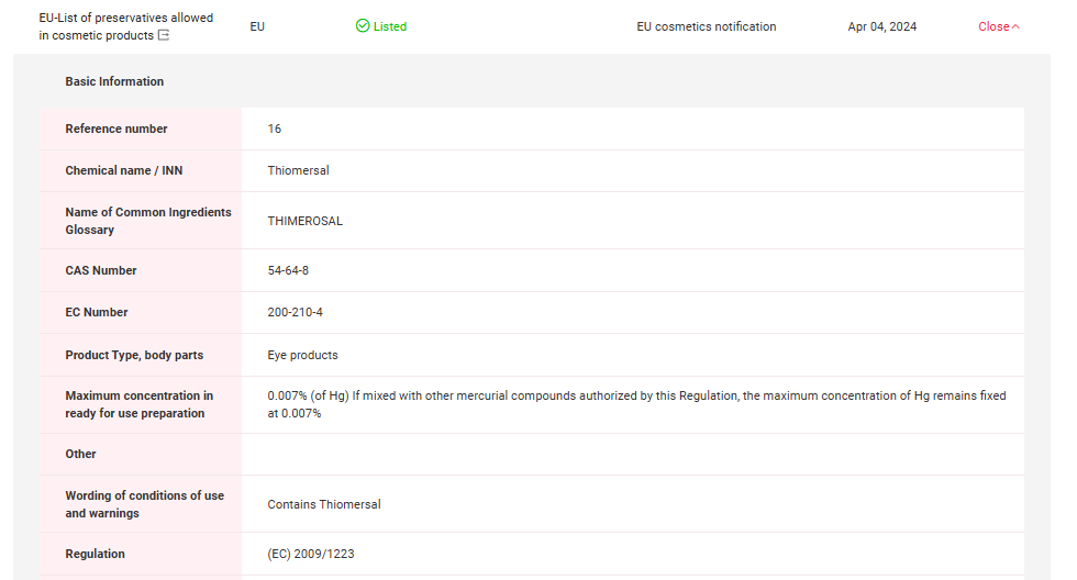 EU,Cosmetic,Ingredient,Safety,SCCS,Opinion
