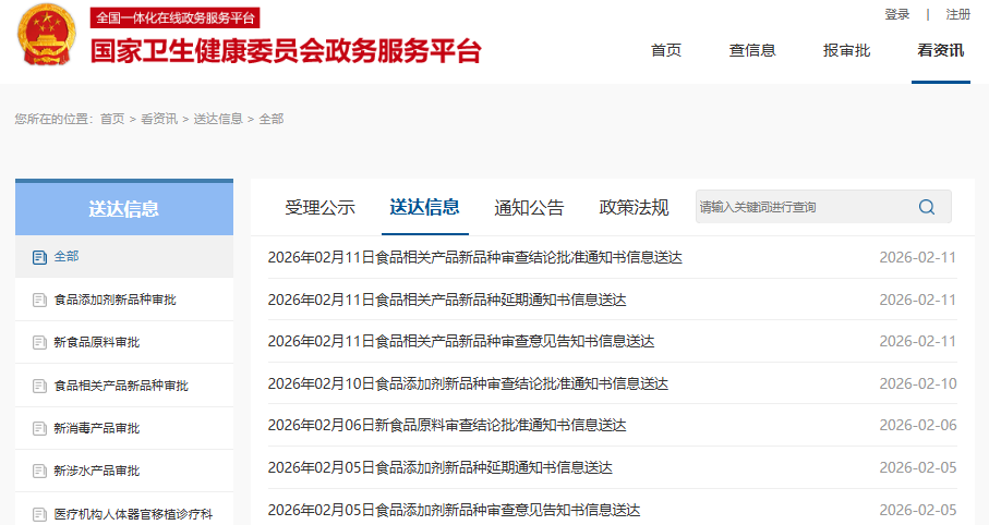 China,Food,Three,New,Approval,Acceptance